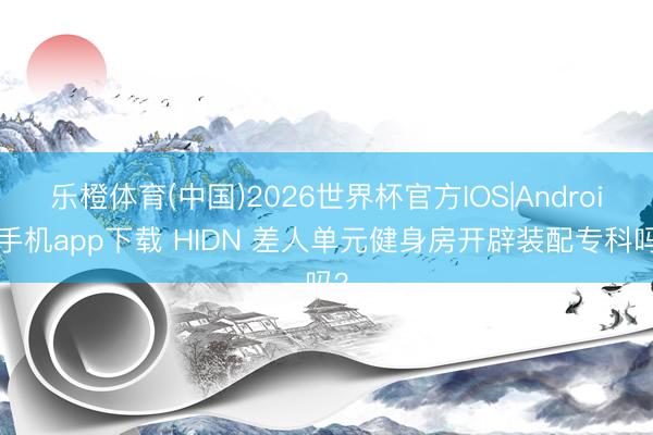 乐橙体育(中国)2026世界杯官方IOS|Android手机app下载 HIDN 差人单元健身房开辟装配专科吗？