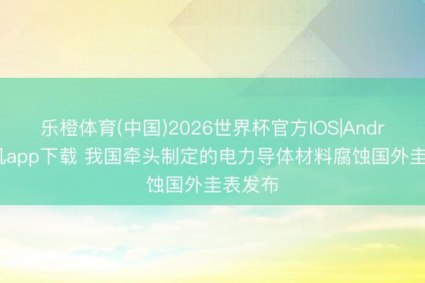 乐橙体育(中国)2026世界杯官方IOS|Android手机app下载 我国牵头制定的电力导体材料腐蚀国外圭表发布