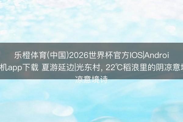 乐橙体育(中国)2026世界杯官方IOS|Android手机app下载 夏游延边|光东村， 22℃稻浪里的阴凉意境诗