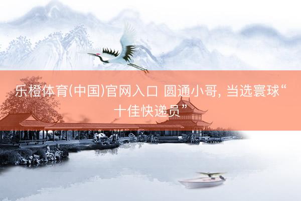 乐橙体育(中国)官网入口 圆通小哥， 当选寰球“十佳快递员”