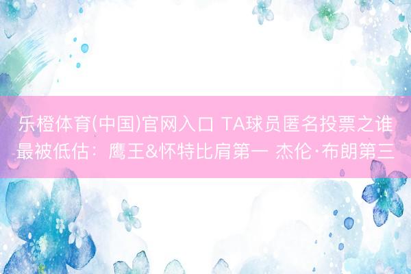 乐橙体育(中国)官网入口 TA球员匿名投票之谁最被低估：鹰王&a
