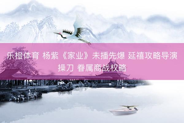 乐橙体育 杨紫《家业》未播先爆 延禧攻略导演操刀 眷属商战权略