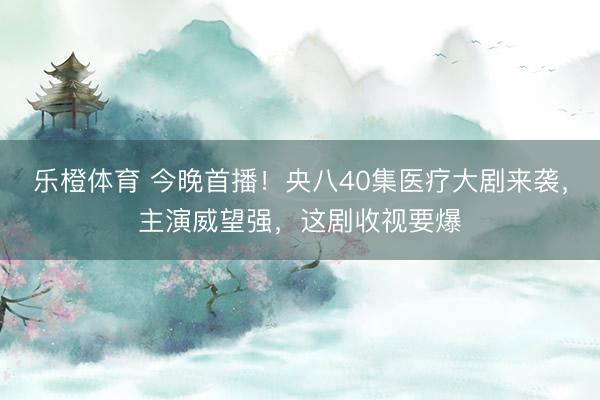 乐橙体育 今晚首播！央八40集医疗大剧来袭，主演威望强，这剧收视要爆